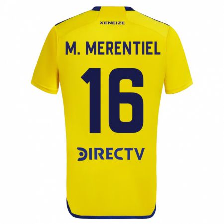 Kandiny Férfi Miguel Merentiel #16 Sárga Idegenbeli Jersey 2023/24 Mez Póló Ing