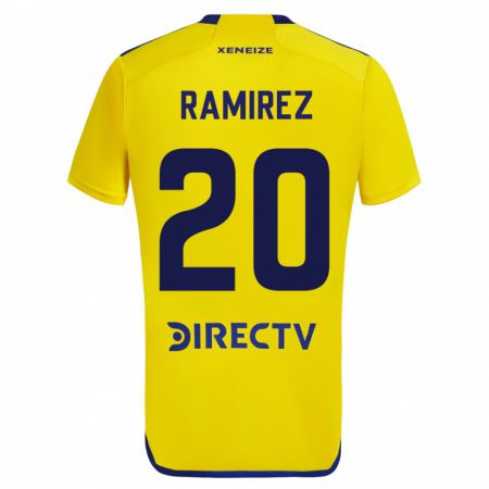 Kandiny Férfi Juan Ramírez #20 Sárga Idegenbeli Jersey 2023/24 Mez Póló Ing