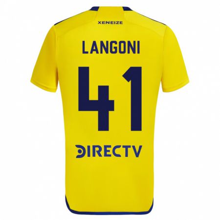 Kandiny Férfi Luca Langoni #41 Sárga Idegenbeli Jersey 2023/24 Mez Póló Ing
