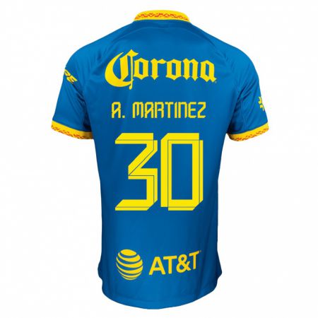 Kandiny Férfi Arturo Martínez #30 Kék Idegenbeli Jersey 2023/24 Mez Póló Ing