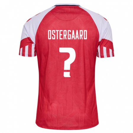 Kandiny Gyermek Dán Christian Östergaard #0 Piros Hazai Jersey 24-26 Mez Póló Ing