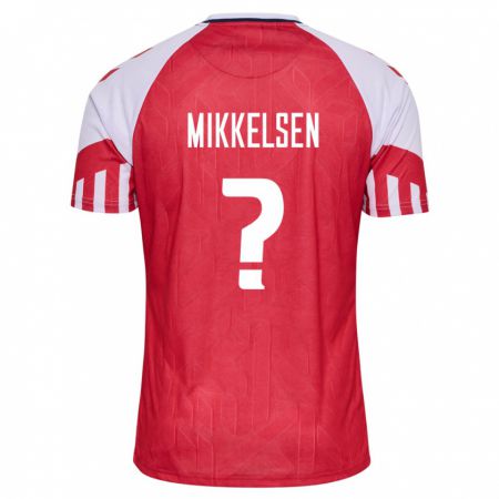 Kandiny Gyermek Dán Sebastian Mikkelsen #0 Piros Hazai Jersey 24-26 Mez Póló Ing