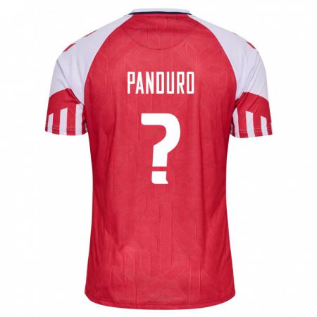 Kandiny Gyermek Dán Tristan Panduro #0 Piros Hazai Jersey 24-26 Mez Póló Ing