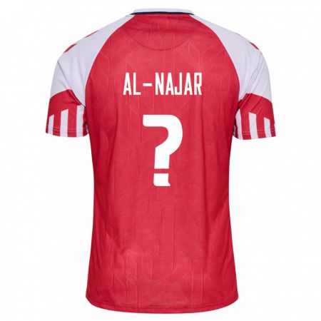 Kandiny Gyermek Dán Ali Al-Najar #0 Piros Hazai Jersey 24-26 Mez Póló Ing