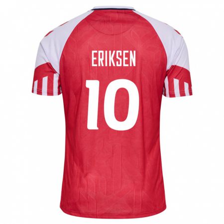 Kandiny Gyermek Dán Christian Eriksen #10 Piros Hazai Jersey 24-26 Mez Póló Ing