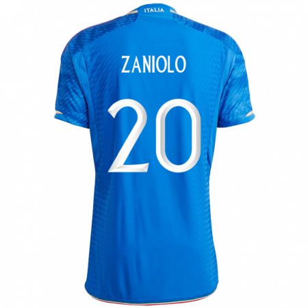 Kandiny Gyermek Olaszország Nicolò Zaniolo #20 Kék Hazai Jersey 24-26 Mez Póló Ing