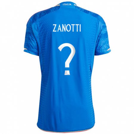Kandiny Gyermek Olaszország Mattia Zanotti #0 Kék Hazai Jersey 24-26 Mez Póló Ing