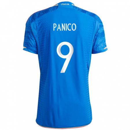Kandiny Gyermek Olaszország Patrizia Panico #9 Kék Hazai Jersey 24-26 Mez Póló Ing