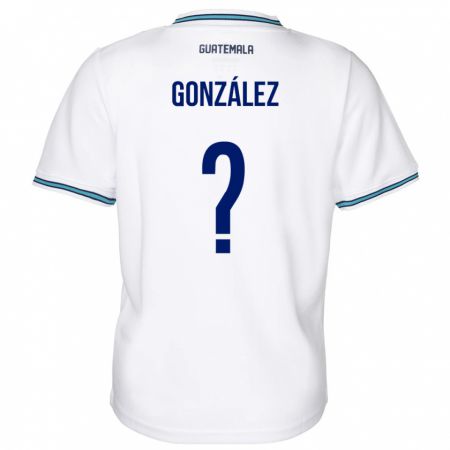 Kandiny Gyermek Guatemala Erick González #0 Fehér Hazai Jersey 24-26 Mez Póló Ing