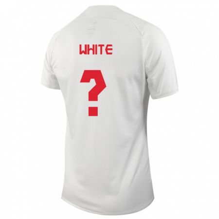 Kandiny Gyermek Kanadai Eric White #0 Fehér Idegenbeli Jersey 24-26 Mez Póló Ing