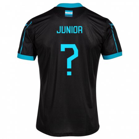 Kandiny Gyermek Honduras Junior Mejía #0 Fekete Idegenbeli Jersey 24-26 Mez Póló Ing