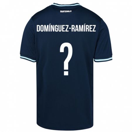 Kandiny Gyermek Guatemala Marco Domínguez-Ramírez #0 Kék Idegenbeli Jersey 24-26 Mez Póló Ing