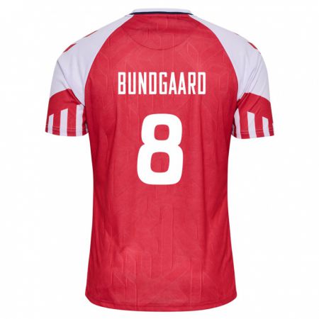Kandiny Férfi Dán Filip Bundgaard #8 Piros Hazai Jersey 24-26 Mez Póló Ing
