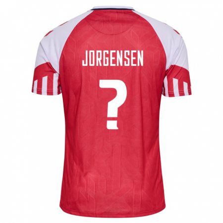 Kandiny Férfi Dán Thomas Jörgensen #0 Piros Hazai Jersey 24-26 Mez Póló Ing