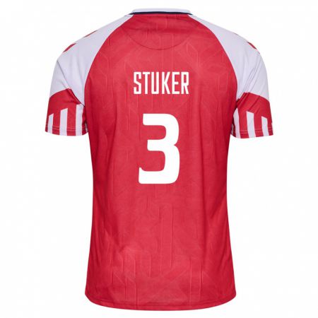 Kandiny Férfi Dán Simon Stüker #3 Piros Hazai Jersey 24-26 Mez Póló Ing