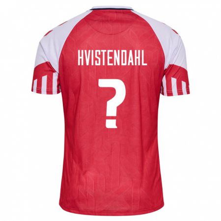 Kandiny Férfi Dán Johan Hvistendahl #0 Piros Hazai Jersey 24-26 Mez Póló Ing