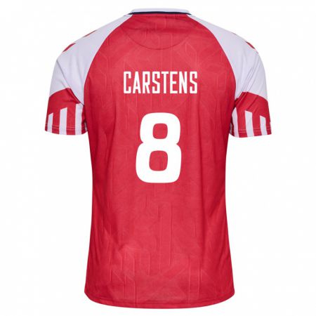 Kandiny Férfi Dán Signe Carstens #8 Piros Hazai Jersey 24-26 Mez Póló Ing