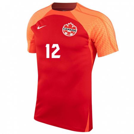 Kandiny Férfi Kanadai Aidan Fong #12 Narancs Hazai Jersey 24-26 Mez Póló Ing