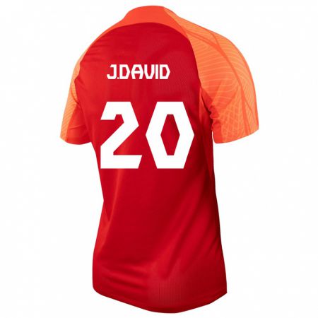 Kandiny Férfi Kanadai Jonathan David #20 Narancs Hazai Jersey 24-26 Mez Póló Ing