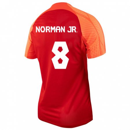 Kandiny Férfi Kanadai David Norman Jr. #8 Narancs Hazai Jersey 24-26 Mez Póló Ing