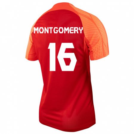 Kandiny Férfi Kanadai Callum Montgomery #16 Narancs Hazai Jersey 24-26 Mez Póló Ing