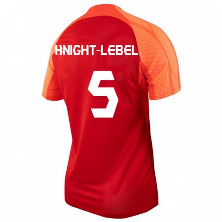 Kandiny Férfi Kanadai Jamie Knight-Lebel #5 Narancs Hazai Jersey 24-26 Mez Póló Ing