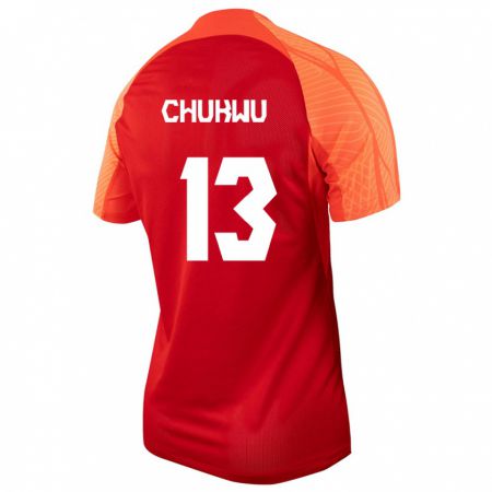 Kandiny Férfi Kanadai Richard Chukwu #13 Narancs Hazai Jersey 24-26 Mez Póló Ing