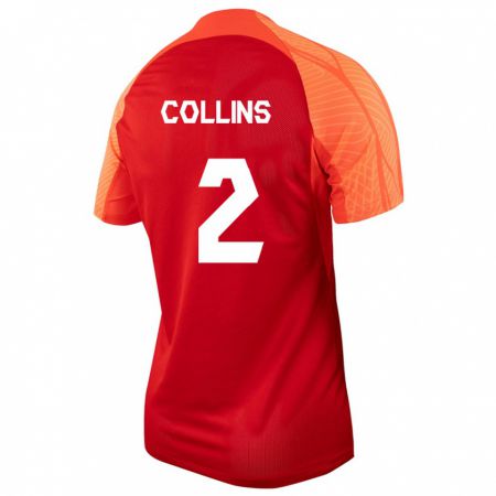 Kandiny Férfi Kanadai Sydney Collins #2 Narancs Hazai Jersey 24-26 Mez Póló Ing