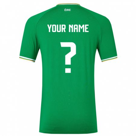 Kandiny Férfi Ír-Sziget Az Ön Neve #0 Zöld Hazai Jersey 24-26 Mez Póló Ing