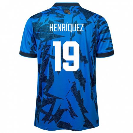 Kandiny Férfi Salvador Alejandro Henríquez #19 Kék Hazai Jersey 24-26 Mez Póló Ing