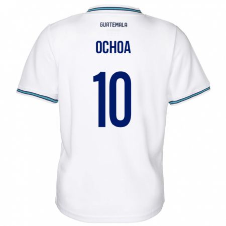 Kandiny Férfi Guatemala José Ochoa #10 Fehér Hazai Jersey 24-26 Mez Póló Ing