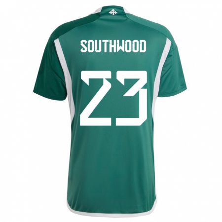 Kandiny Férfi Észak-Írország Luke Southwood #23 Zöld Hazai Jersey 24-26 Mez Póló Ing