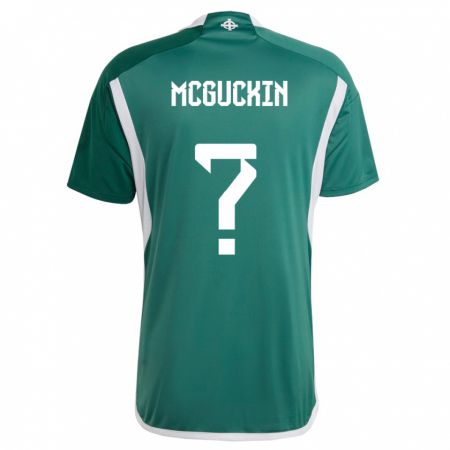 Kandiny Férfi Észak-Írország Ciaran Mcguckin #0 Zöld Hazai Jersey 24-26 Mez Póló Ing