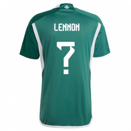 Kandiny Férfi Észak-Írország Gallagher Lennon #0 Zöld Hazai Jersey 24-26 Mez Póló Ing