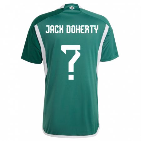 Kandiny Férfi Észak-Írország Jack Doherty #0 Zöld Hazai Jersey 24-26 Mez Póló Ing