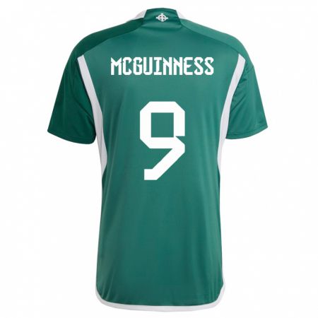 Kandiny Férfi Észak-Írország Kirsty Mcguinness #9 Zöld Hazai Jersey 24-26 Mez Póló Ing