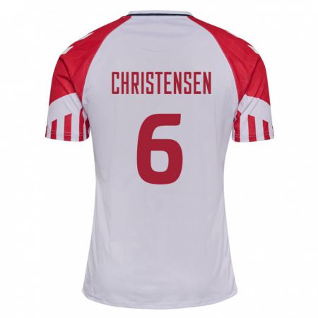 Kandiny Férfi Dán Andreas Christensen #6 Fehér Idegenbeli Jersey 24-26 Mez Póló Ing