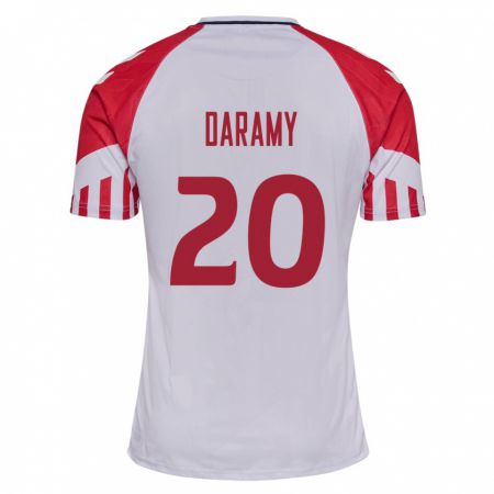 Kandiny Férfi Dán Mohamed Daramy #20 Fehér Idegenbeli Jersey 24-26 Mez Póló Ing