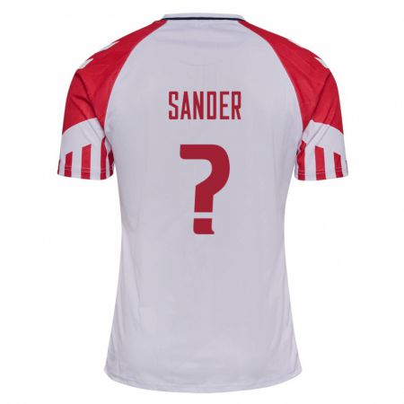 Kandiny Férfi Dán Theo Sander #0 Fehér Idegenbeli Jersey 24-26 Mez Póló Ing