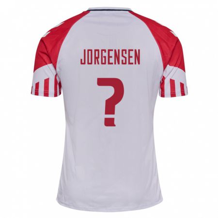 Kandiny Férfi Dán Thomas Jörgensen #0 Fehér Idegenbeli Jersey 24-26 Mez Póló Ing