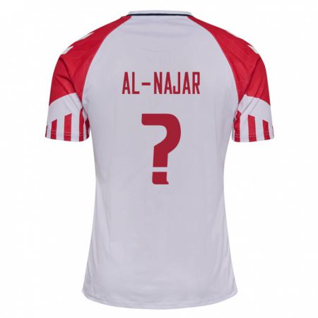 Kandiny Férfi Dán Ali Al-Najar #0 Fehér Idegenbeli Jersey 24-26 Mez Póló Ing