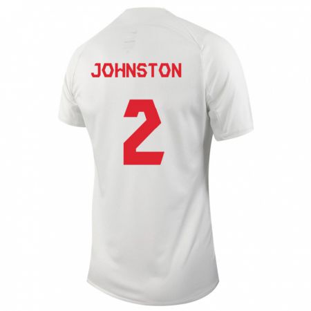 Kandiny Férfi Kanadai Alistair Johnston #2 Fehér Idegenbeli Jersey 24-26 Mez Póló Ing