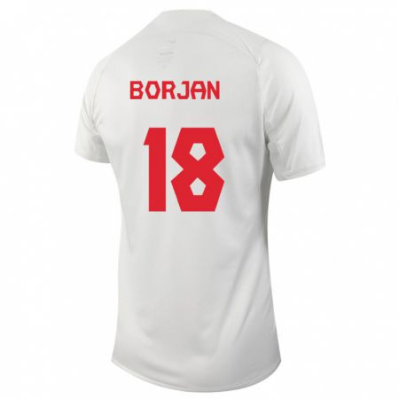Kandiny Férfi Kanadai Milan Borjan #18 Fehér Idegenbeli Jersey 24-26 Mez Póló Ing