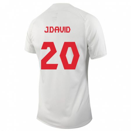 Kandiny Férfi Kanadai Jonathan David #20 Fehér Idegenbeli Jersey 24-26 Mez Póló Ing