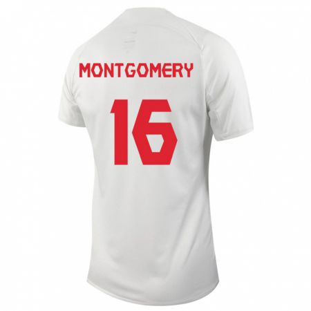 Kandiny Férfi Kanadai Callum Montgomery #16 Fehér Idegenbeli Jersey 24-26 Mez Póló Ing