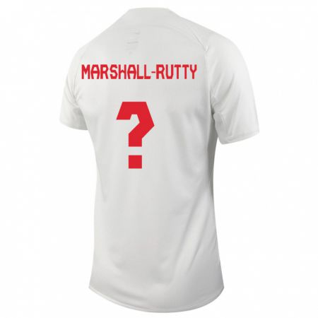 Kandiny Férfi Kanadai Jahkeele Marshall Rutty #0 Fehér Idegenbeli Jersey 24-26 Mez Póló Ing