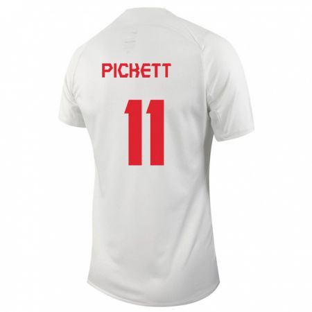 Kandiny Férfi Kanadai Victoria Pickett #11 Fehér Idegenbeli Jersey 24-26 Mez Póló Ing