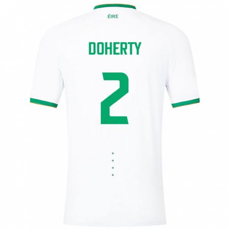Kandiny Férfi Ír-Sziget Matt Doherty #2 Fehér Idegenbeli Jersey 24-26 Mez Póló Ing