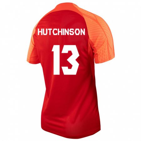 Kandiny Női Kanadai Atiba Hutchinson #13 Narancs Hazai Jersey 24-26 Mez Póló Ing