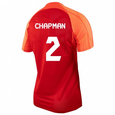 Kandiny Női Kanadai Allysha Chapman #2 Narancs Hazai Jersey 24-26 Mez Póló Ing